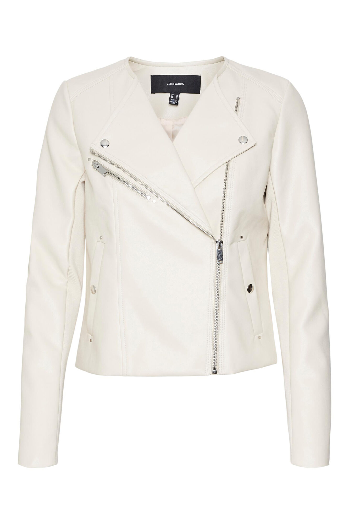 Vero Moda Cazadora biker de polipiel de mujer
