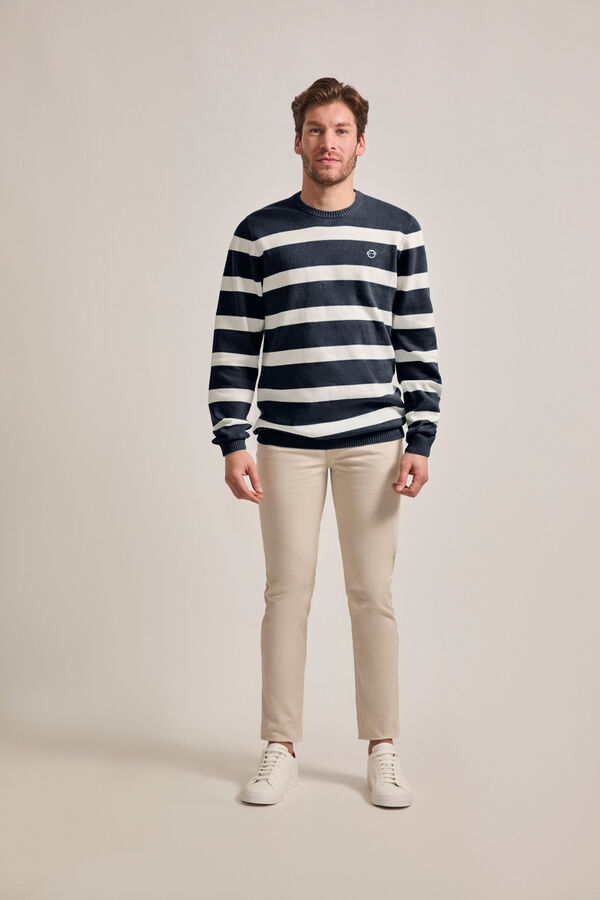 Street Monkey Jersey moda rayas Azul marino