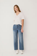 Vila Pantal&oacute;n vaquero bolsillos delanteros Azul