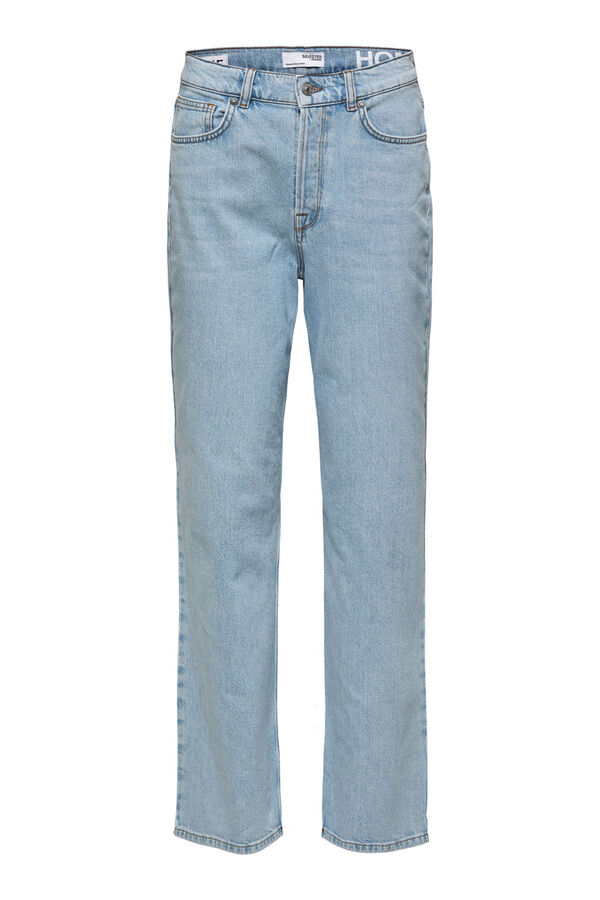 Selected Pantal&oacute;n vaquero Wide Leg confeccionado con algod&oacute;n org&aacute;nico Azul