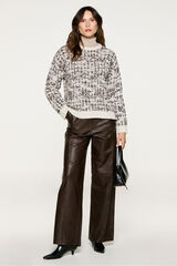 Selected Jersey lana cuello caja Gris