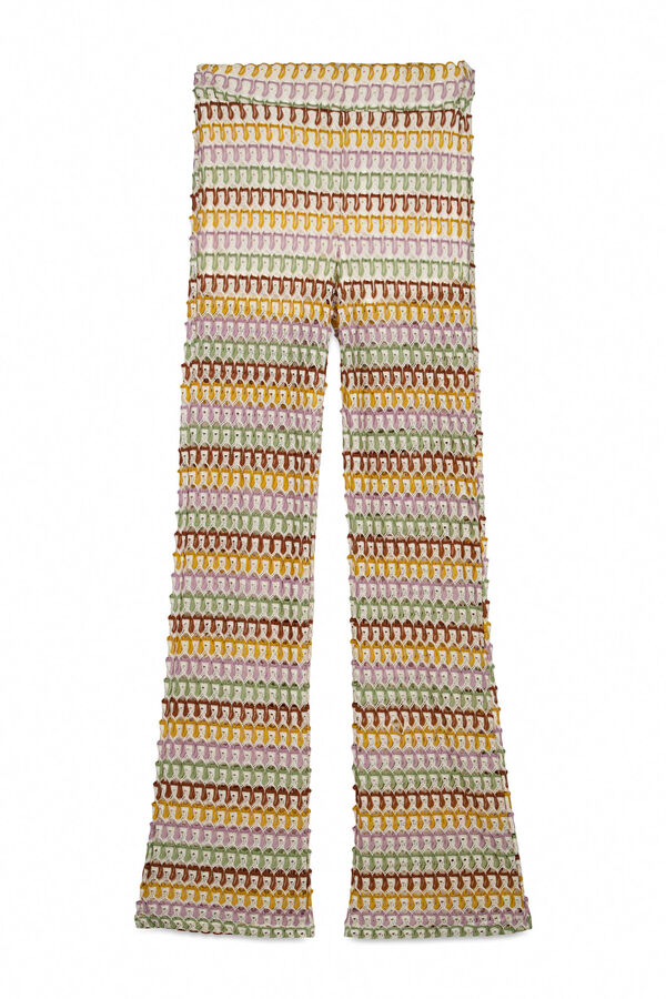 Cortefiel Calças malha desbotada Multicolorido