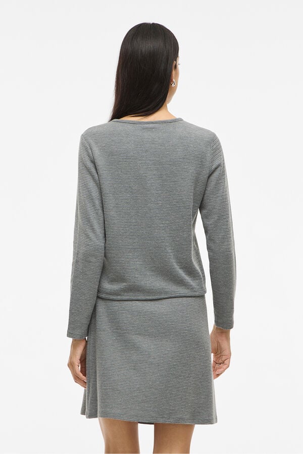 Vila C&aacute;rdigan abotonado con algod&oacute;n y viscosa Gris