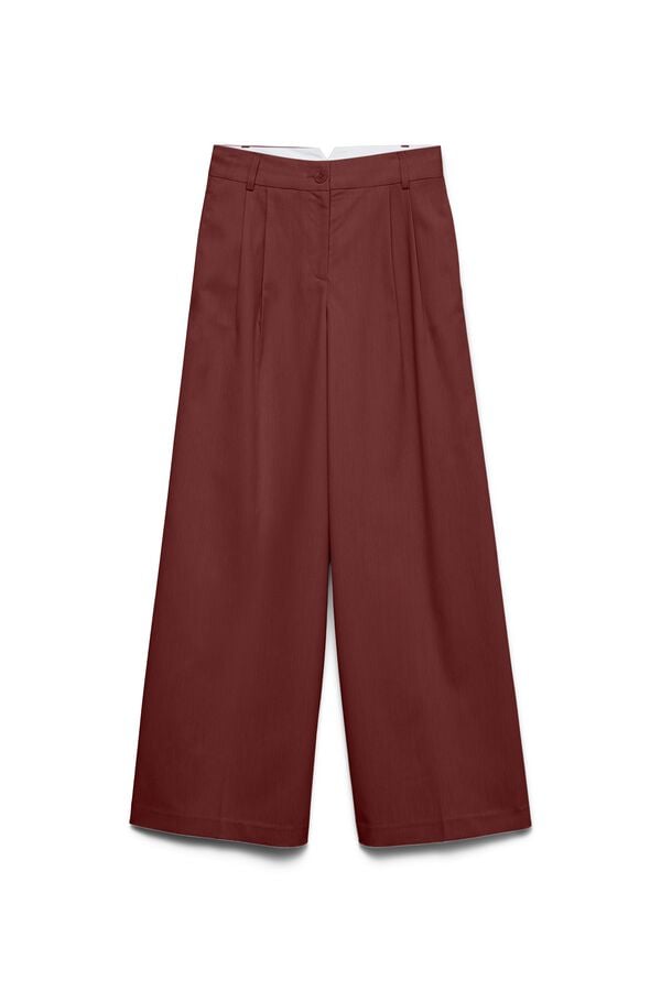 Vero Moda Pantal&oacute;n largo de vestir Marr&oacute;n