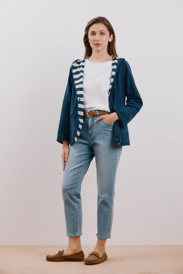 Cortefiel Parka reversible waterrepelent Azul marino