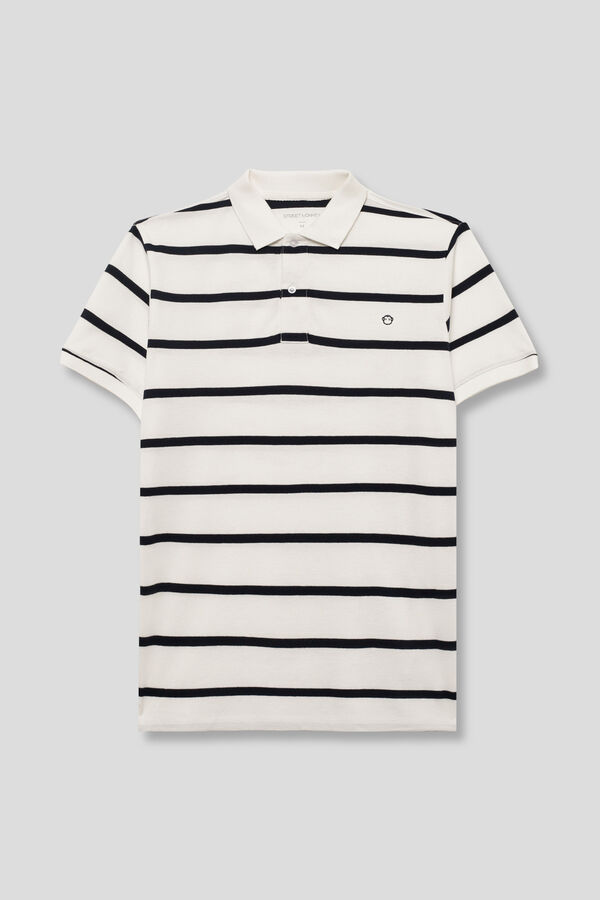 Street Monkey Polo fashion de manga curta  Branco