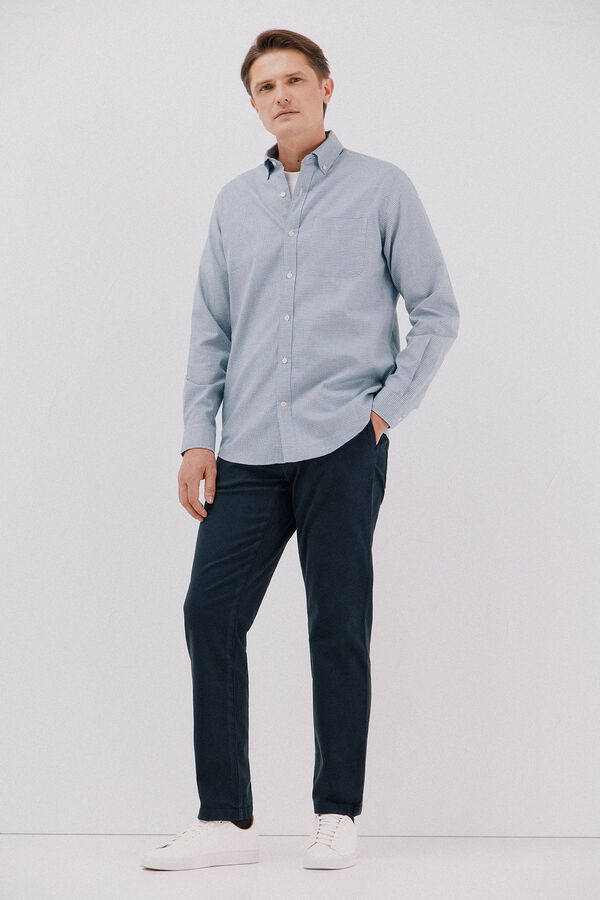 Cortefiel Pantal&oacute;n chino lavado Azul marino