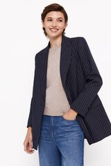 Cortefiel Blazer tejido raya diplom&aacute;tica Estampado azul
