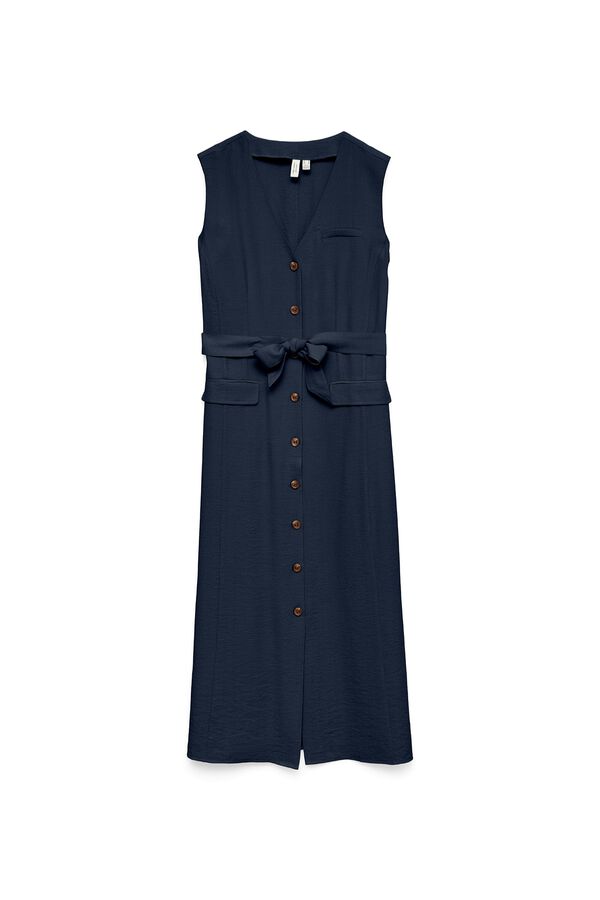 Vero Moda Vestido camiseiro sem mangas Azul