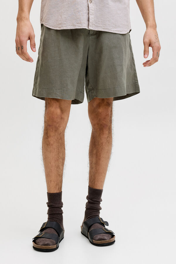 Jack & Jones Bermuda wide lino Kaki