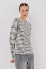 Cortefiel Camiseta caja botones Estampado verde