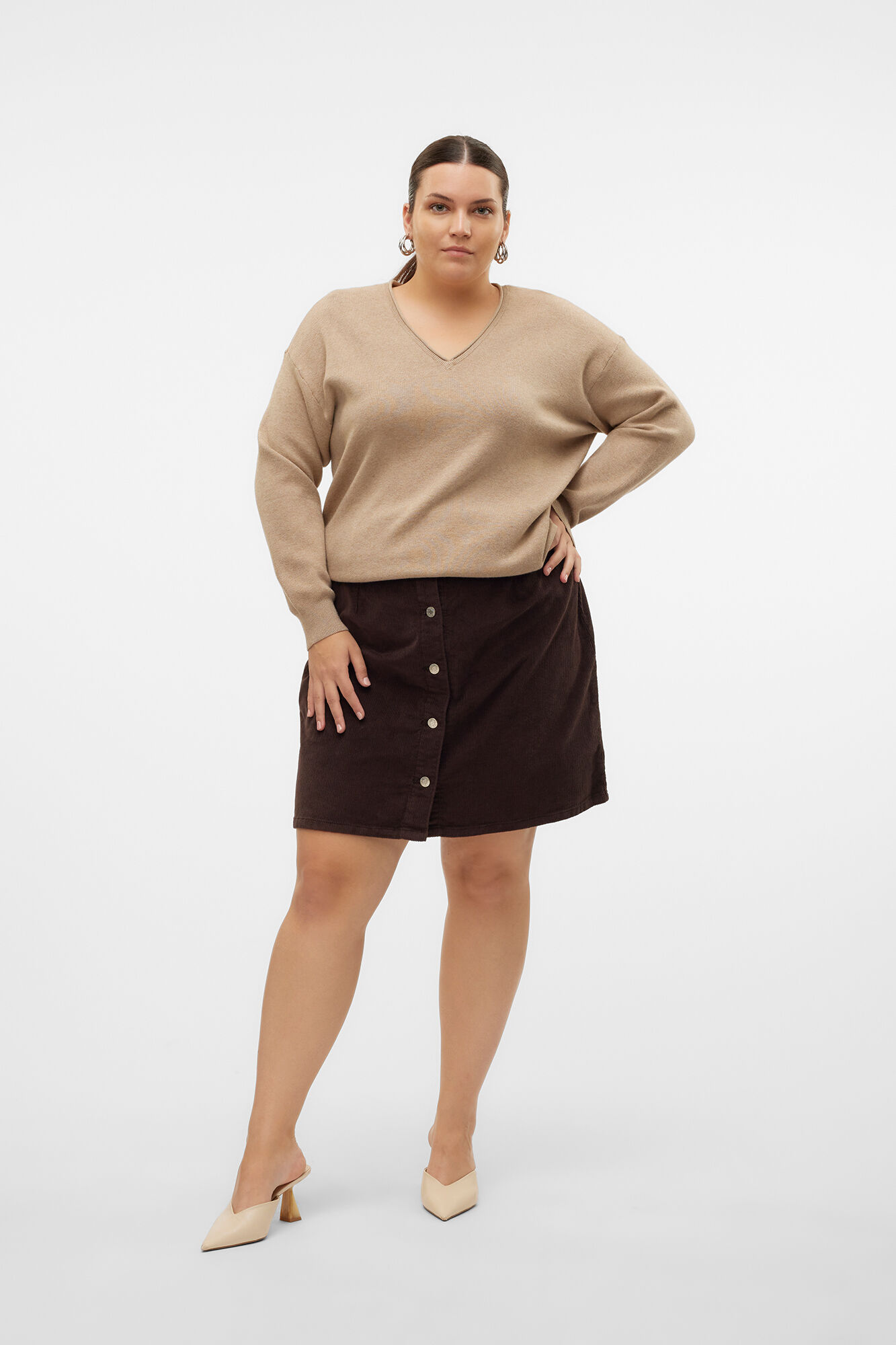 Vero Moda Curve Jersey de punto de manga larga talla grande