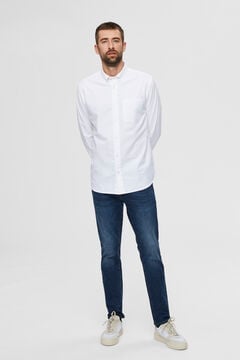 Cortefiel Camisa oxford Regular Fit Blanco