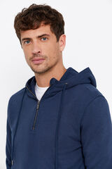 Cortefiel Sudadera capucha Azul oscuro