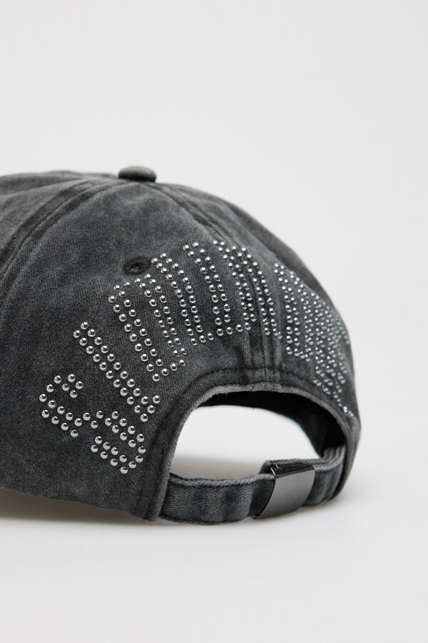 Slowlove Gorra denim tachas Gris