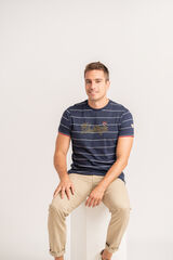 Privata T-shirt de manga curta 100% algod&atilde;o Azul