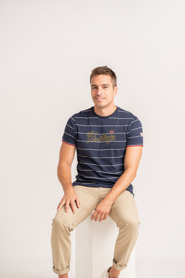 Privata T-shirt de manga curta 100% algod&atilde;o Azul