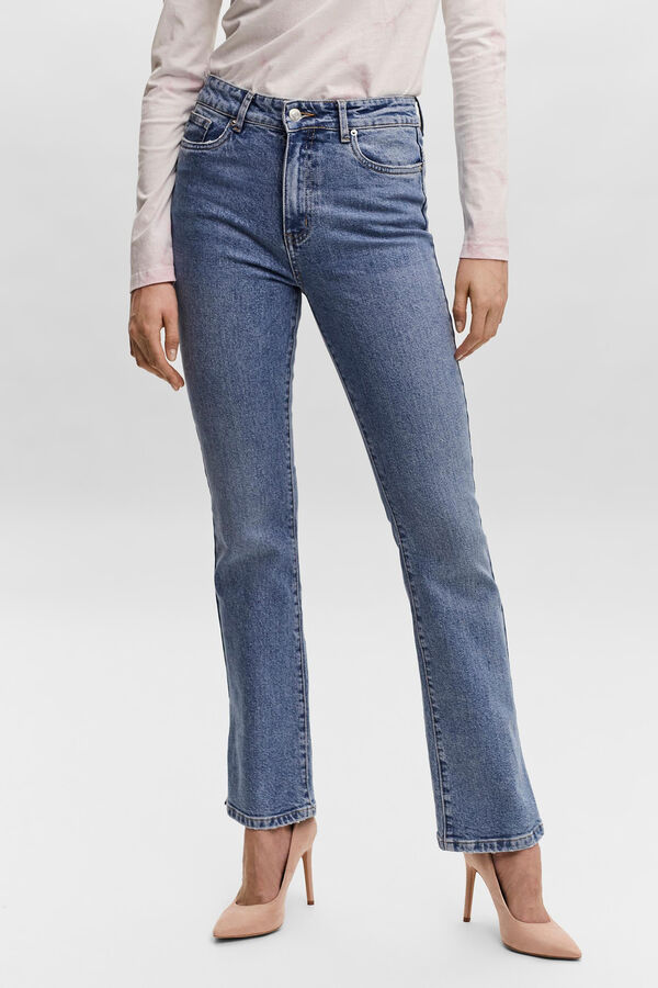 Cortefiel Jeans compridos de cintura subida Azul