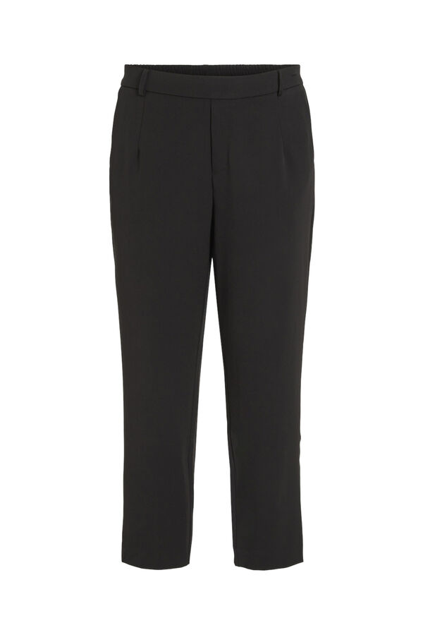 Evoked by Vila Pantal&oacute;n de vestir capri cintura alta curvy Negro