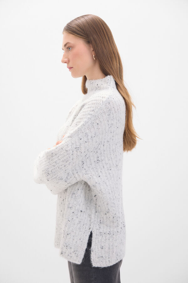 Cortefiel Jersey punto jaspeado Marfil