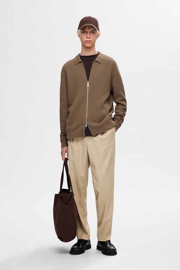 Selected Pantal&oacute;n informal con pinza Arena