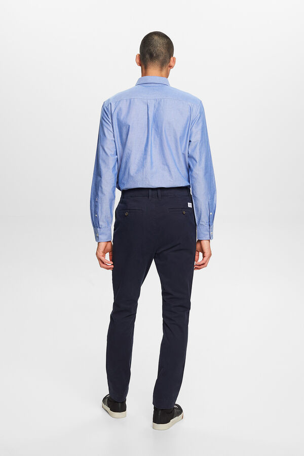 Esprit Pantalón chino básico slim fit Azul marino