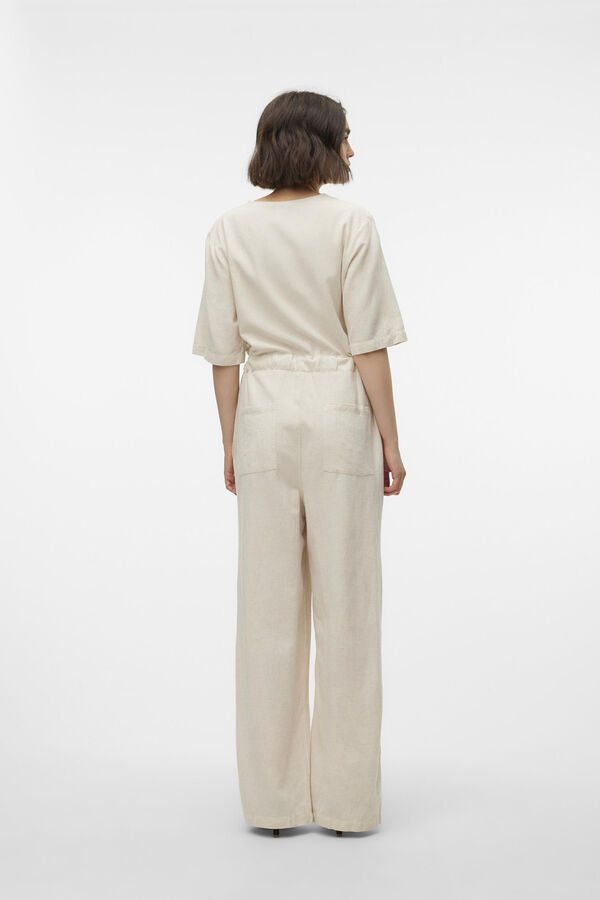 Vero Moda Mono largo de lino Marrón