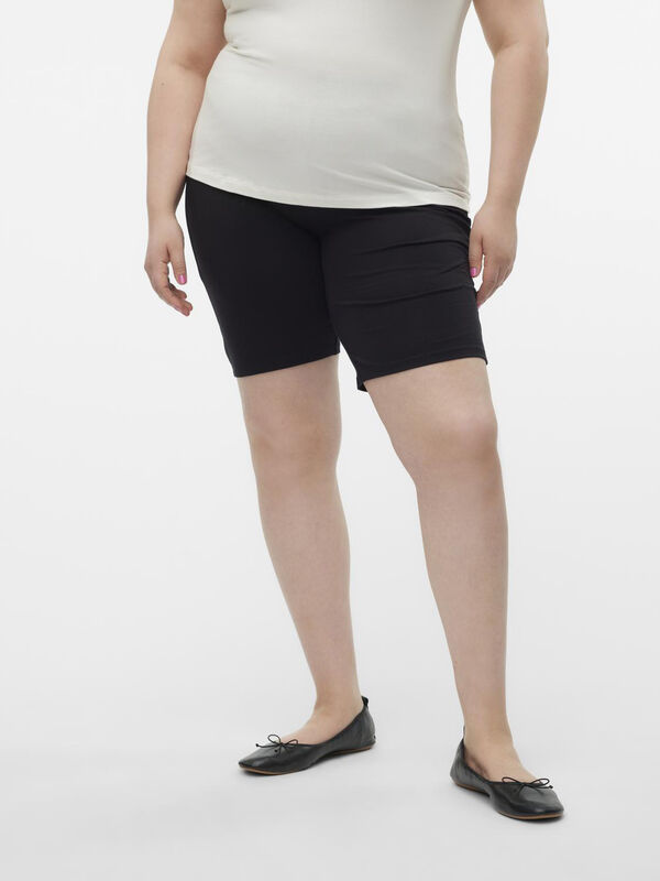 Vero Moda Curve Cal&ccedil;&otilde;es de algod&atilde;o cintura subida  Preto