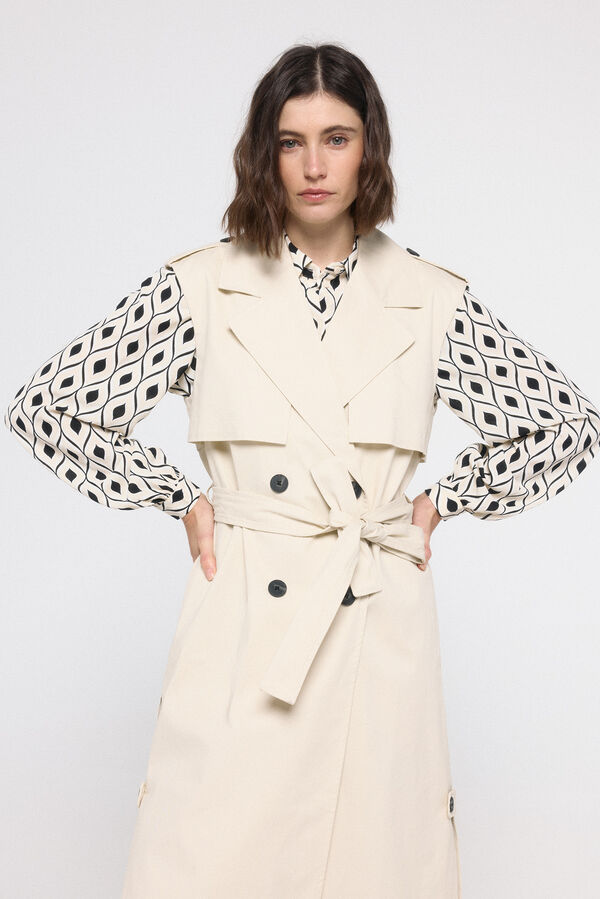 Vero Moda Chaleco largo de doble abotonadura Cinzento