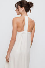 Vila Vestido midi de tirantes Gris