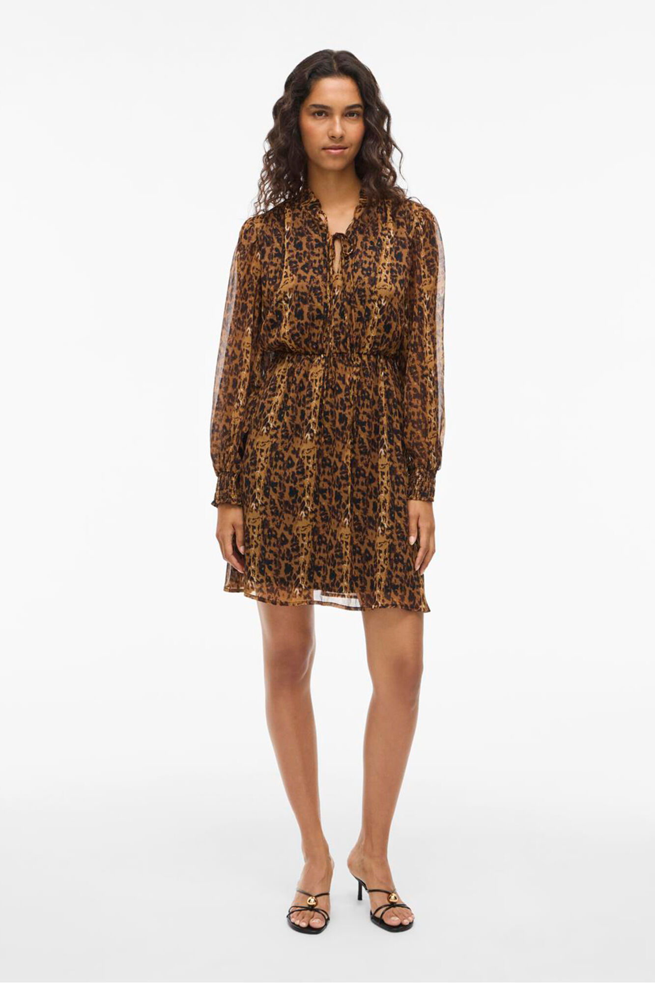 Vila Vestido corto de gasa estampado