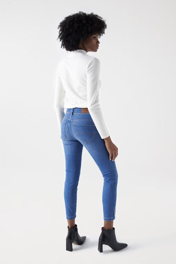 Salsa Jeans Vaqueros secret push in cropped skinny con ojales Azul
