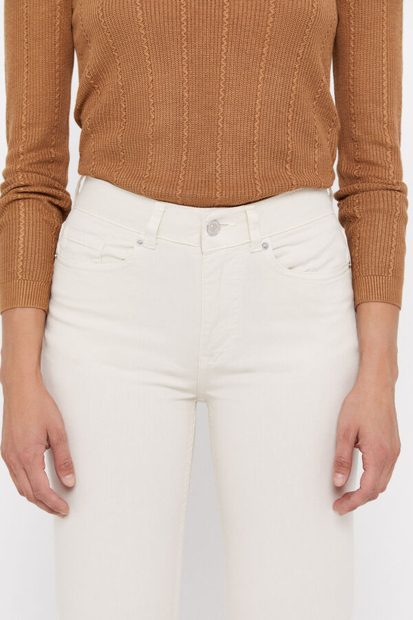 Cortefiel Pantal&oacute;n vaquero moldeador Ecru