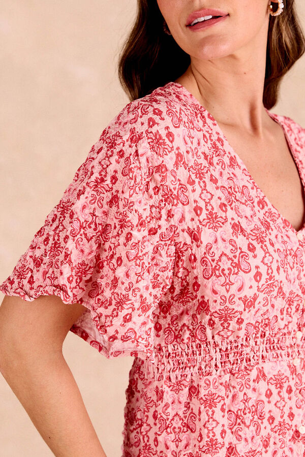 Polín Et Moi Vestido longo damasco Vermelho