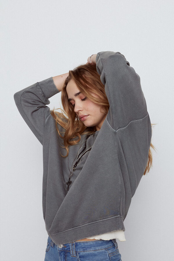 Slowlove Sudadera gris amplia Gris