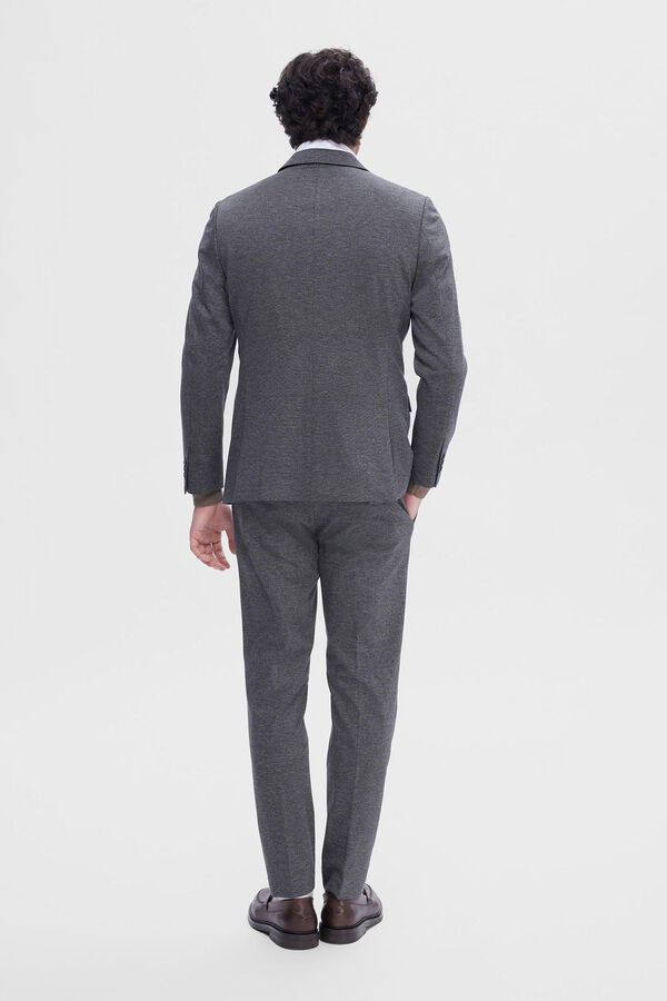 Selected Americana de hombre slim fit tejido estilo jersey. Azul