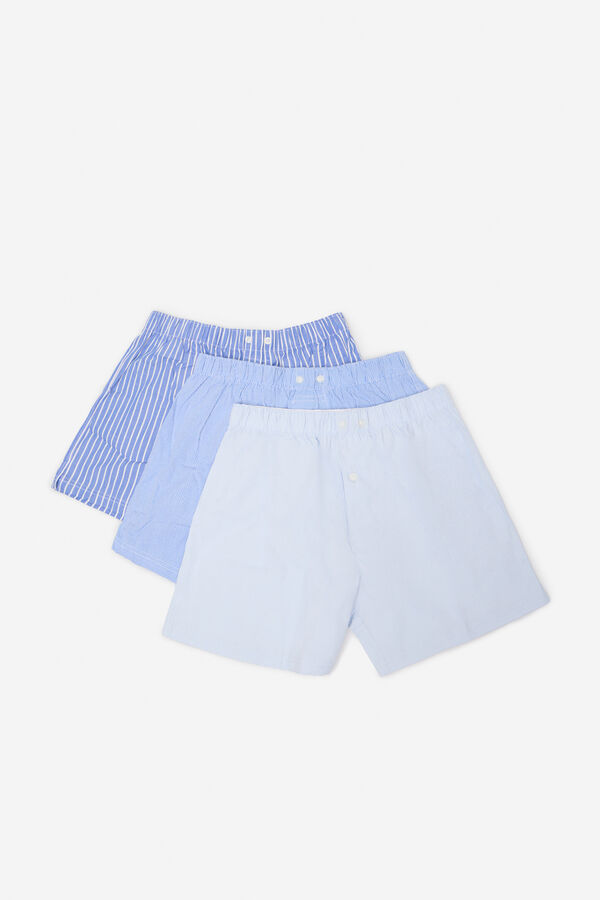 Cortefiel Pack 3 boxers tecido Azul