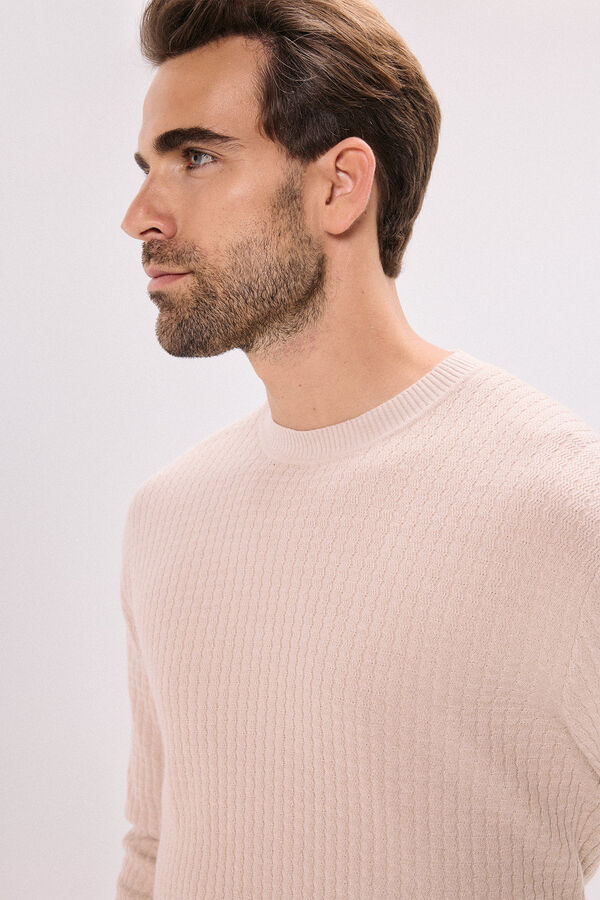 Jack & Jones Jersey b&aacute;sico de punto liso Beige