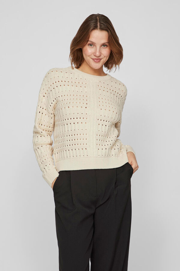 Vila Camisola de malha Cinzento