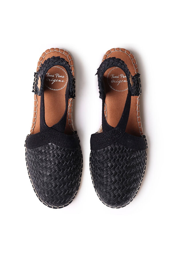 Toni Pons Alpargata de cu&ntilde;a de piel Negro