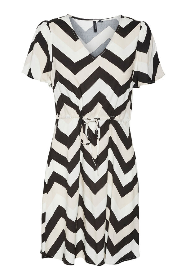 Vero Moda Vestido corto de manga corta Negro