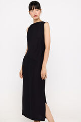 Cortefiel Vestido detalle nudo Negro