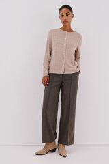 Cortefiel C&aacute;rdigan pata de gallo Marfil