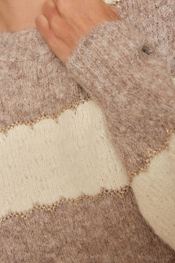 Cortefiel Jersey de lana con lurex Multicolor