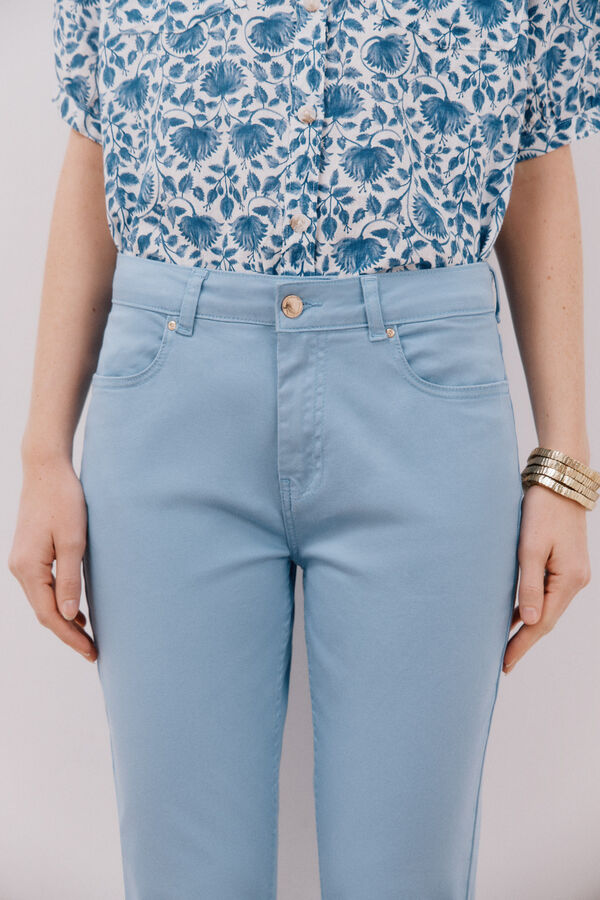 Cortefiel Cal&ccedil;a skinny cropped colorida Azul