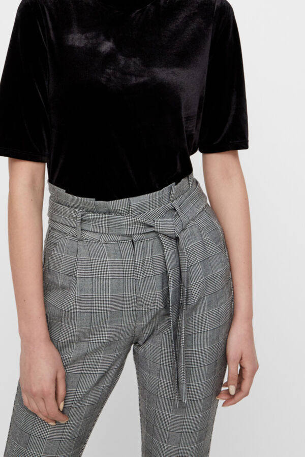 Vero Moda Calças compridas de mulher retas Cinzento