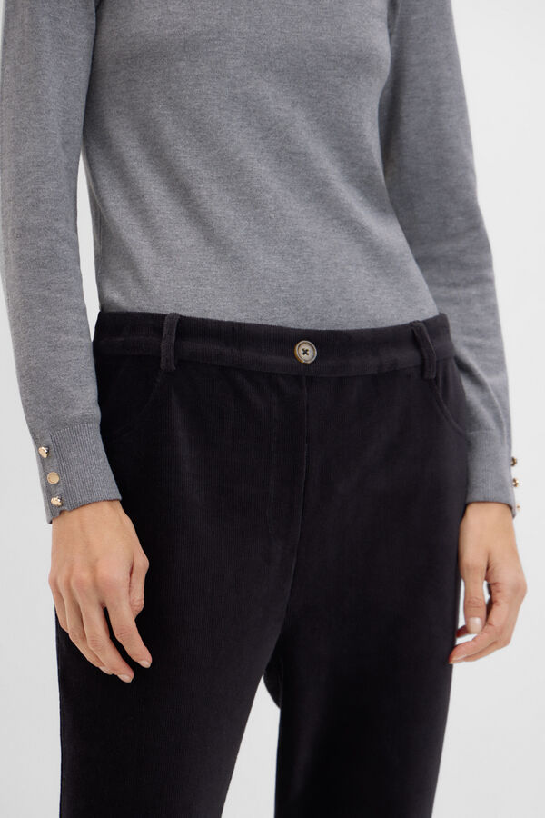 Cortefiel Legging de efecto pana Negro