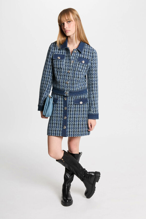 Morgan Saia curta de tweed Multicolorido