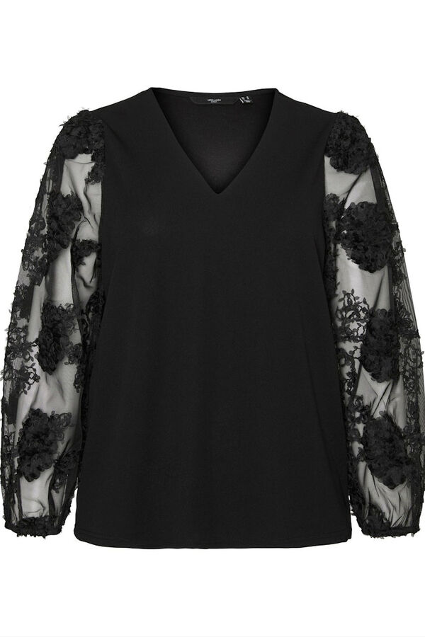 Vero Moda Curve Camisa de manga comprida plus size Preto