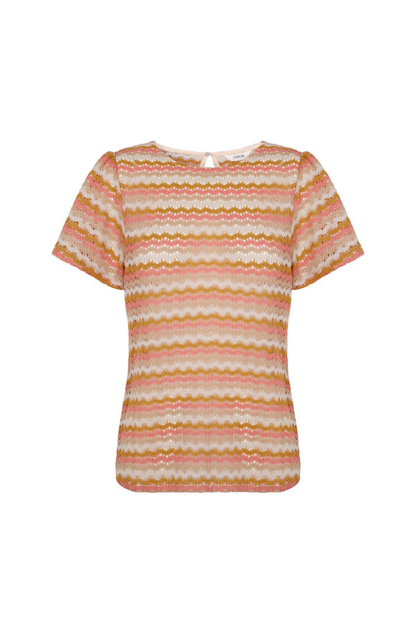 Cortefiel Top estruturado riscas Vermelho